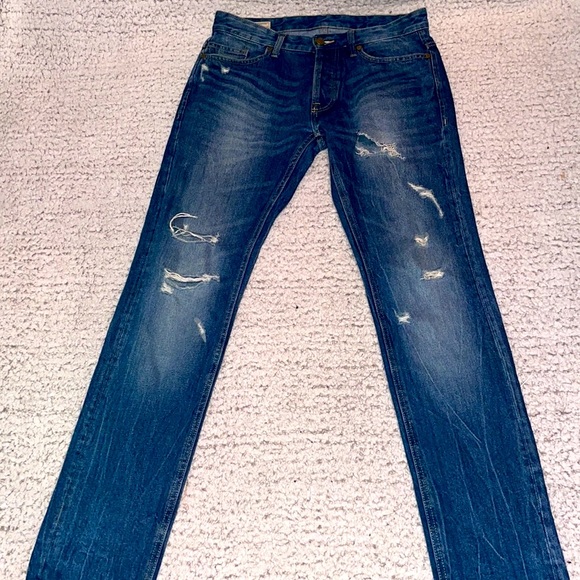 Zara Menβs Denim Collection Distressed Jeans 31 - Picture 3 of 7